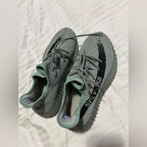 Yeezy Knit Sneakers in Sage and Gray